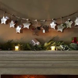 PB Start Garland Advent Calendar, Galvinized Metal
